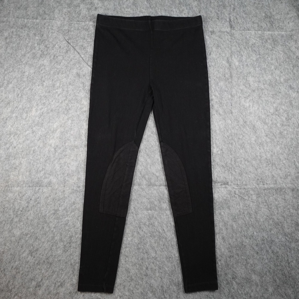 Ralph Lauren Pants Women Large Black Equestrian Riding Jodhpurs Horse Pull On